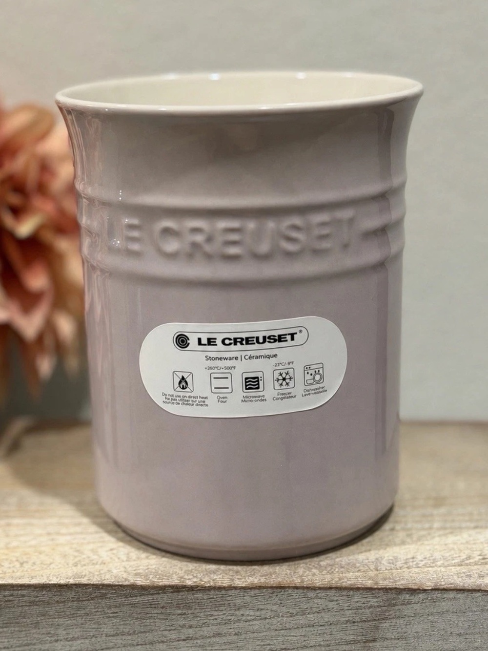 Le Creuset Stoneware Classic Utensil Holder Crock 1L/ 1Qt color ~ SHALLOT
Pink
